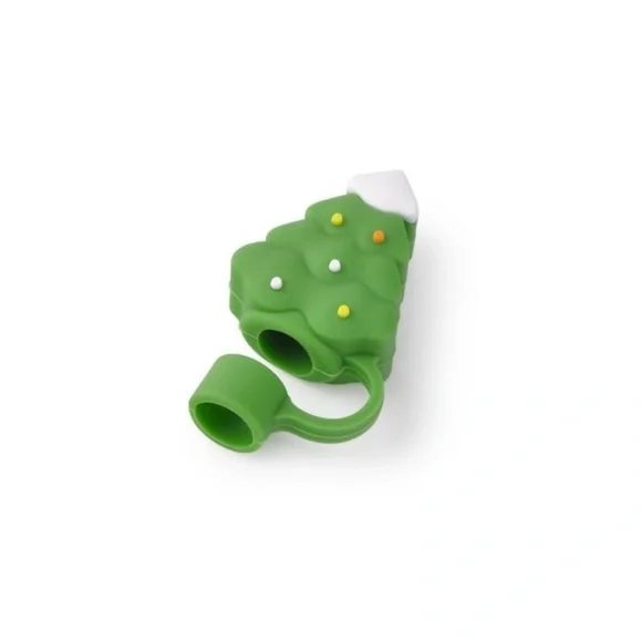NWT Target Bullseye Playground Christmas Tree Novelty Green Straw Topper Cover