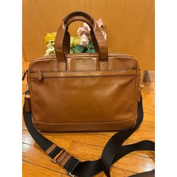 COACH Hudson Commuter Leather briefcase laptop Bag F71701 (PU110