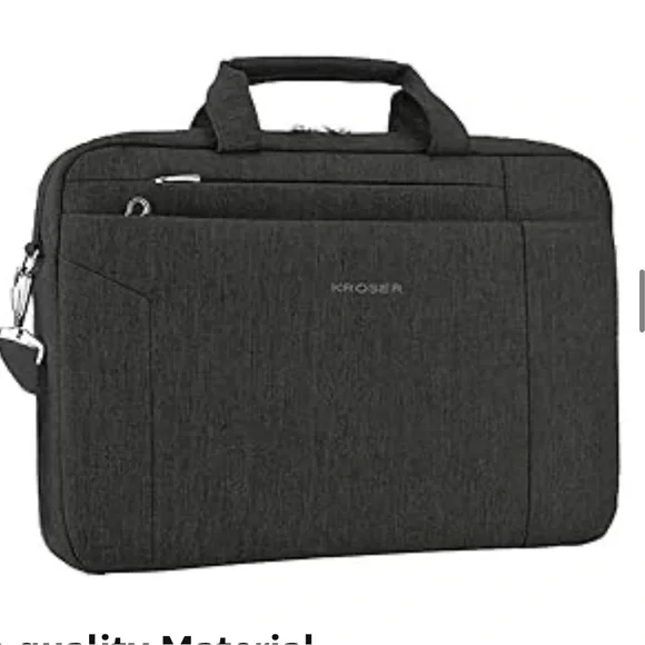 KROSER NWOT 15.6” Laptop Briefcase Water Repellant Work Bag w/ STRAP.