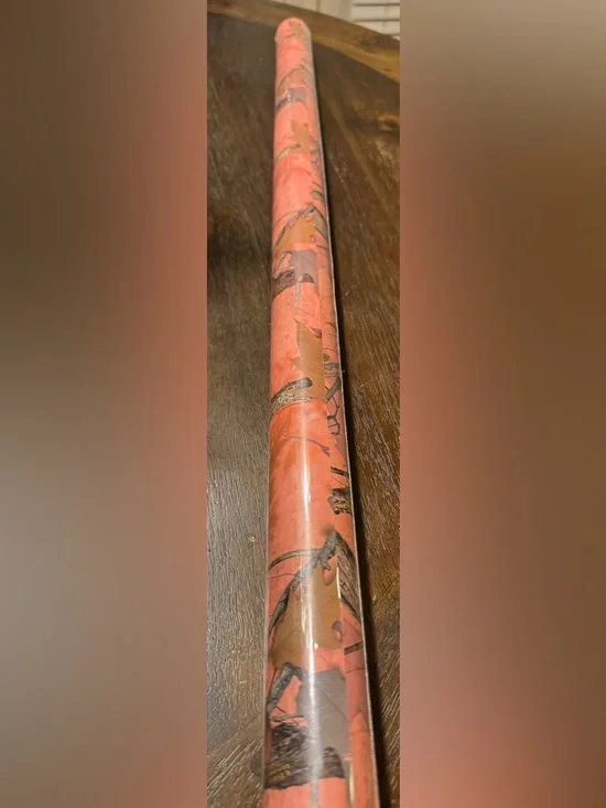 Coral and Brown Patterned Wrapping Paper Roll