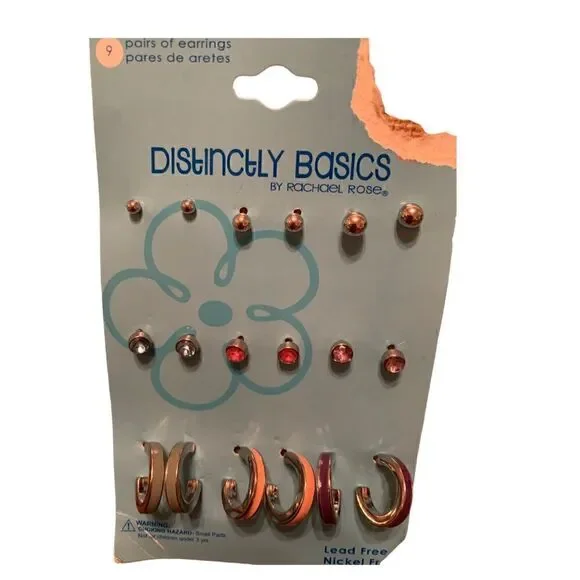 🌼🌼Distinctly Basics 9 pair earrings. NWOT🌼🌼