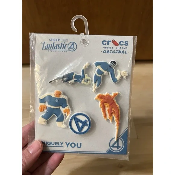 Crocs Jibbitz 5-Pack Superhero Fantastic 4 Shoe Charms | Jibbitz for Crocs
