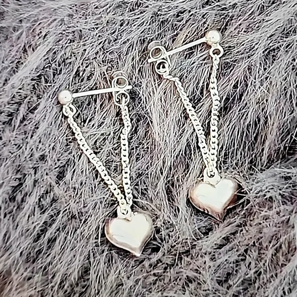 Heart Pendant Dangle earrings