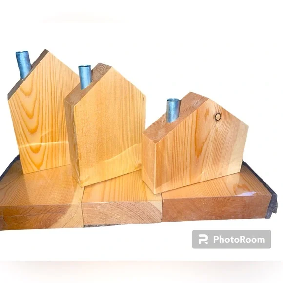 Mini Wooden House Block Set for Tier Tray - Target Circle‎ 2 sets (6)