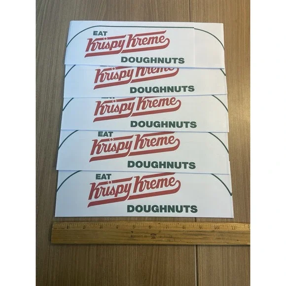 KRISPY KREME DOUGHNUTS Retro Paper Hats Lot Of 5‎ Party Vintage Like Donuts