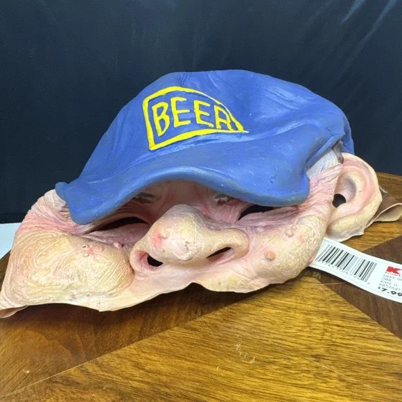 The‎ Paper Magic Group Halloween Rubber Mask Beer Hat Old Man 2006 With tags