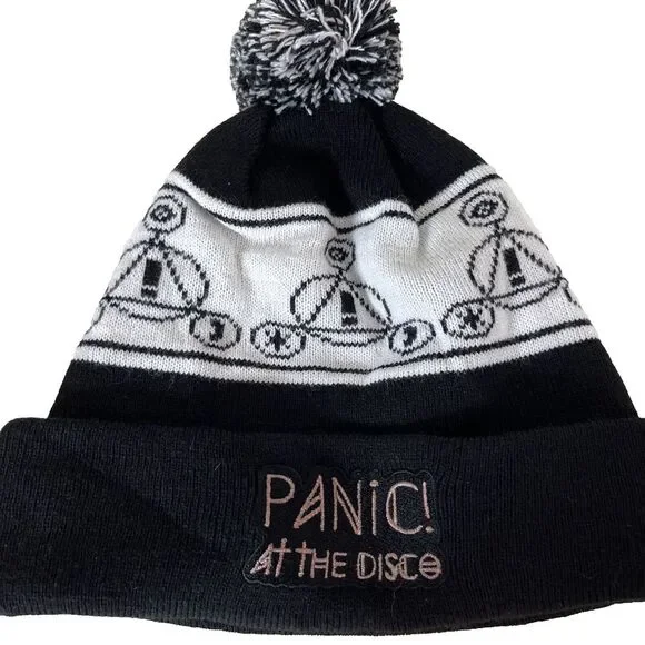 Panic At The Disco Pom Pom Beanie Hat Adult Size‎