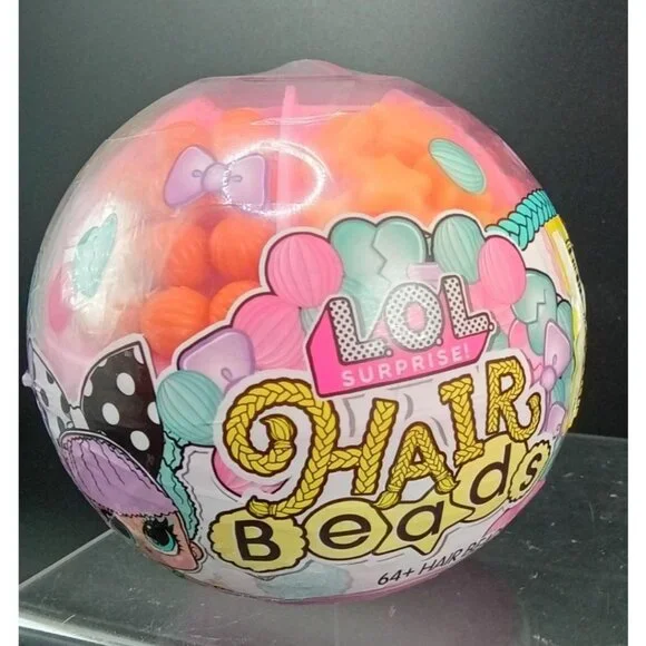 LOL Surprise Hair Beads 64+ Count Kids Hair Styling DIY Accessories Gift