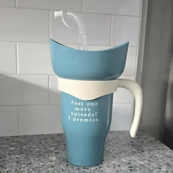 Target Snack Tumbler Sea Foam Just 1 More Episode 32.5oz Movie Night Binge 2024‎