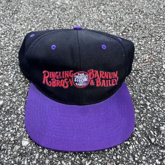 Vintage Ringling Bros and Barnum & Bailey Circus snapback Purple Black