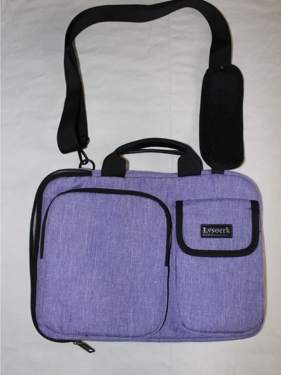 Purple Laptop Messenger Bag for Men