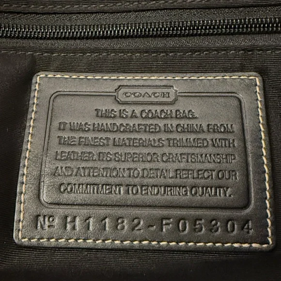 Coach F05304 Japan Exclusive Nylon Leather Shoulder Bag Gunmetal