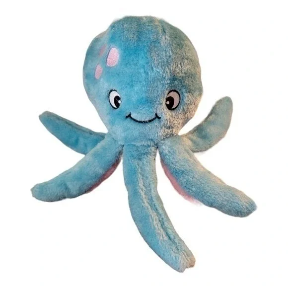 ZippyPaws Oscar The Octopus Dog Toy Blue Pink Squeaky Plush 11