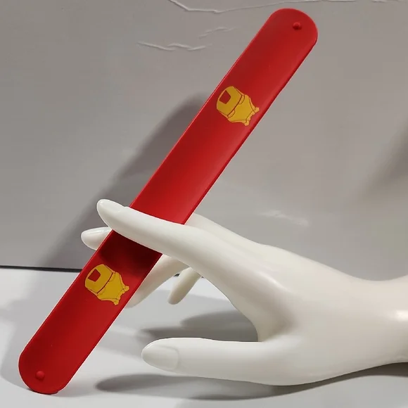 Red Iron Man-Themed Slap Bracelet Pvc Silicone