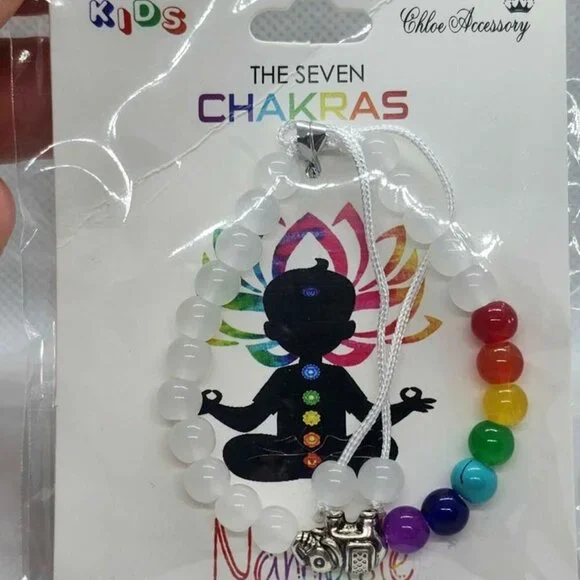 Brand New The Seven Chakras with Elephant Bracelet