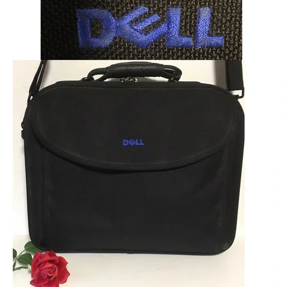 Dell Laptop Computer Adjustable Removable Padded Shoulder bag whandles Black