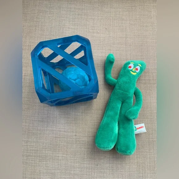 Outward hound Puzzle interactive cube & Gumby Dog toy Bundle