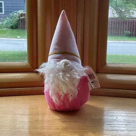 Pink Target Weighted Gnome Valentines Day Decor Plush Toy