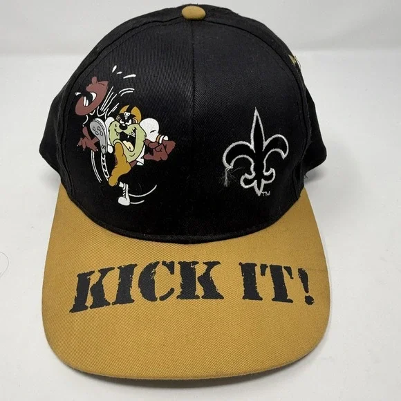 Vintage New Orleans Saints Hat Cap Snapback NFL Drew Pearson KICK IT 90s