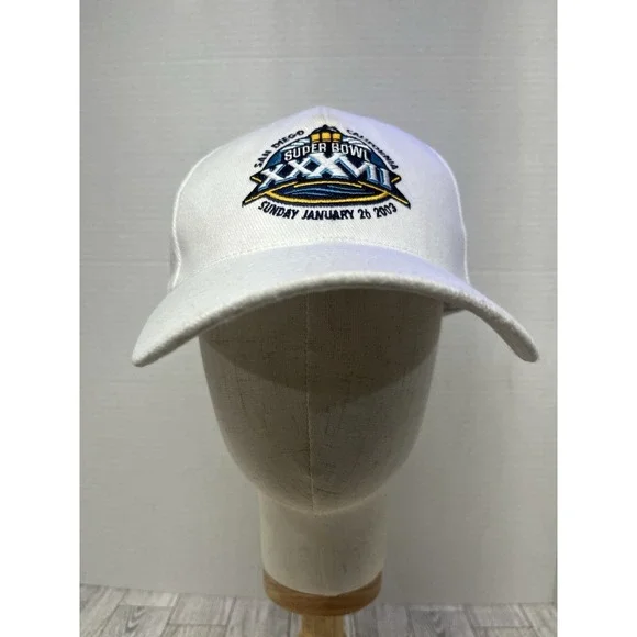 NWT Vintage Super Bowl XXXVII Hat Cap 2003 San Diego NFL Hologram White