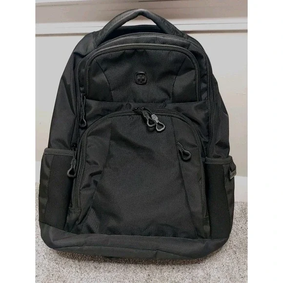 SwissGear 5698 Laptop Backpack Black Luggage Travel Tech Pockets Tactical 18x12