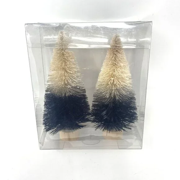 Target 2 Pk Ombre Black Cream Bottle Brush Tree Holiday Decorative