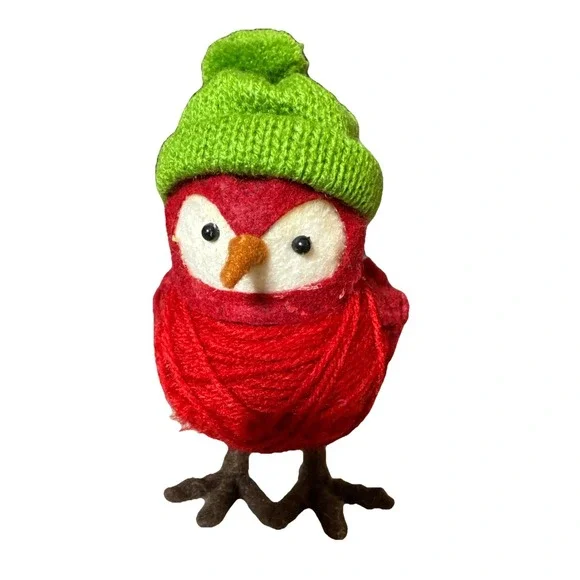 Target Bird Red Green Knit Beanie Hat Spritz Wondershop Ornament