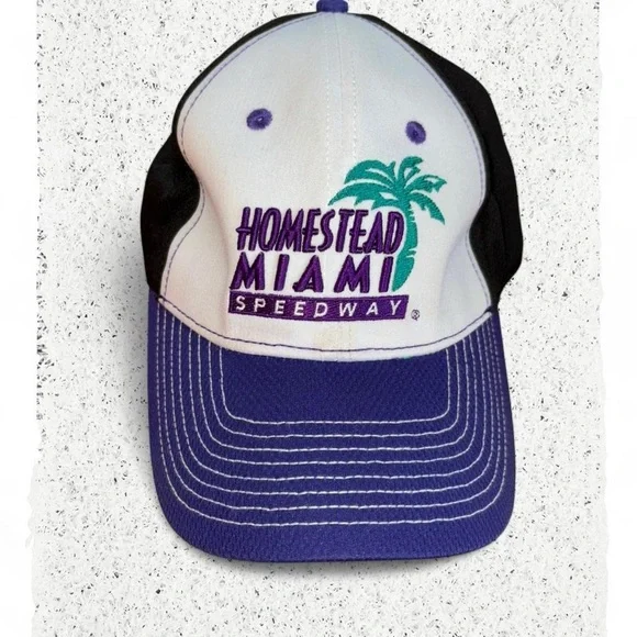 Homestead Miami Speedway White and Purple Cap