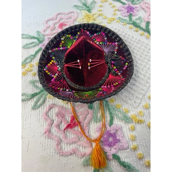 Salazar Yepez Hat‎ Festive Sequin Embellished Fiesta Party Costume Accessory
