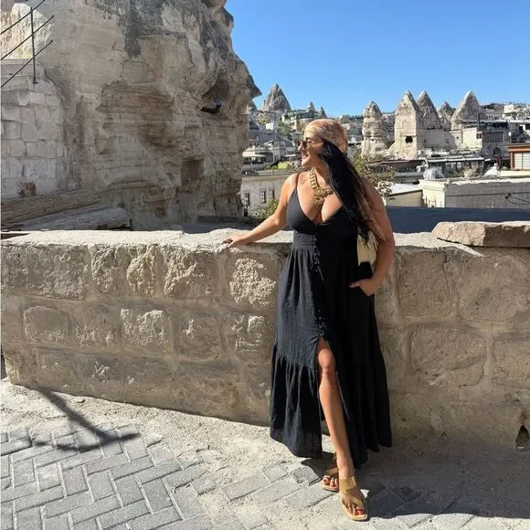 A+F Black Maxi Dress
