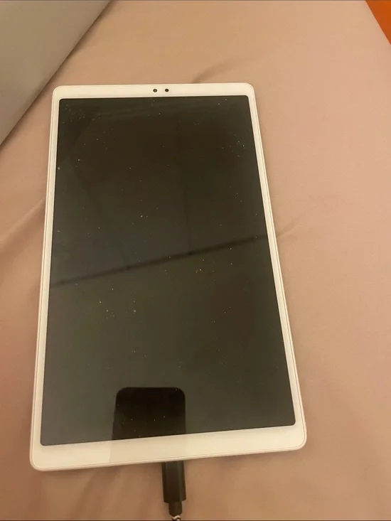 White Tablet with Front Camera - Sleek Display