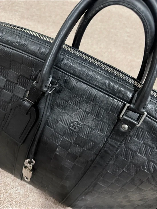 Louis Vuitton Pre-Owned Porte-Documents Voyage Briefcase Damier Infini LeatherPM