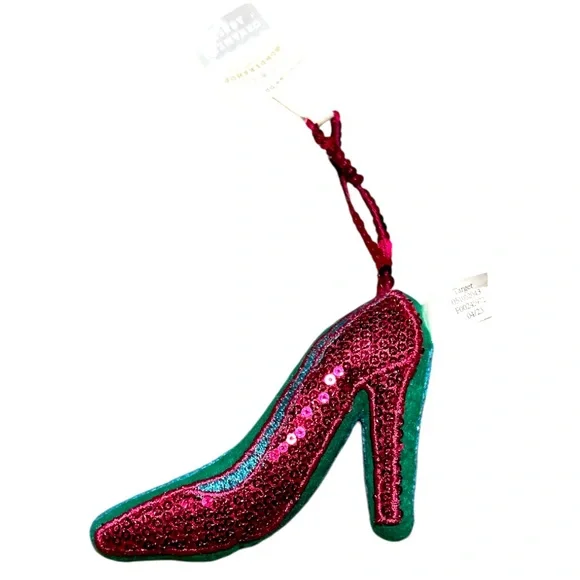 Target 2023 Wondershop Ornament Pink Sequin High Heels Blue Green Knit Xmas