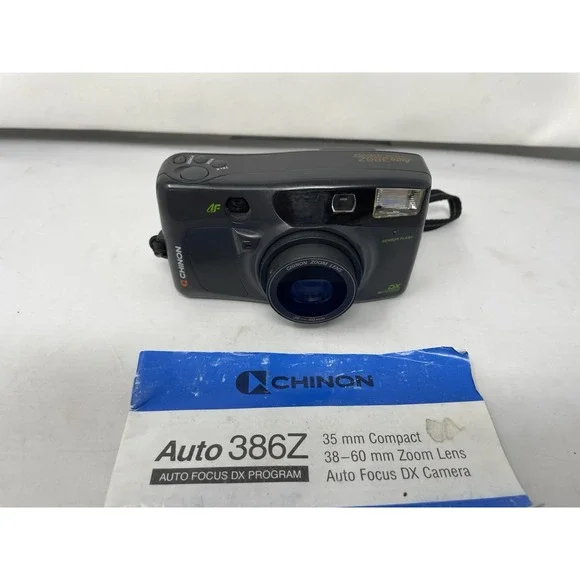 Chinon Auto 386Z 35mm Camera VTG Tested Working‎