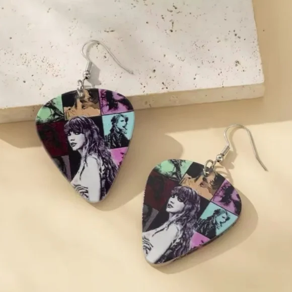 Taylor Swift Inspired Guitar Pick Earrings