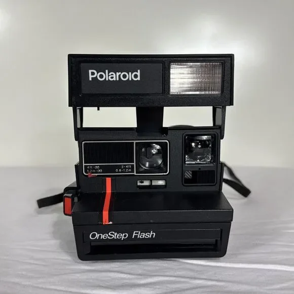 Polaroid Onestep Flash 600 Vintage Instant Film Camera Red Stripe