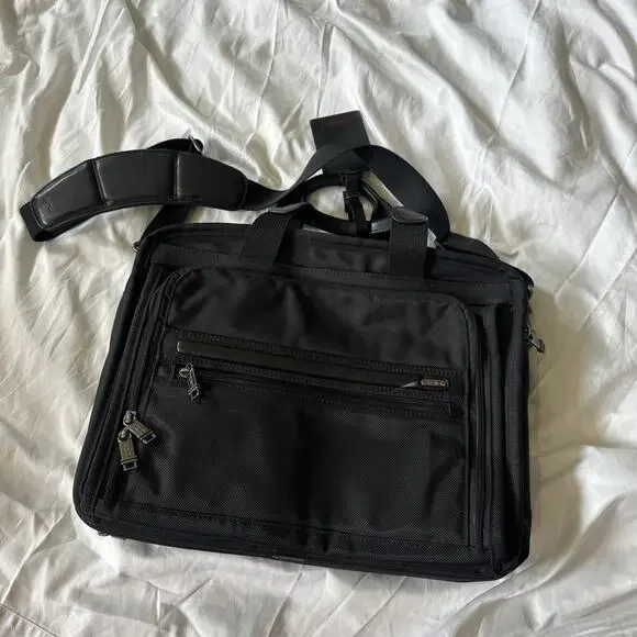 Tumi Alpha T-Pass TSA Laptop Briefcase Ballistic Nylon 26531BH Black Bag