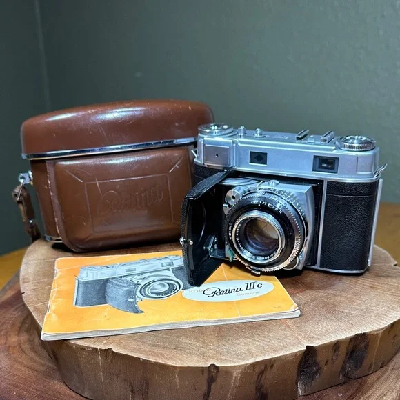 KODAK Retina IIIc Rangefinder Camera + Case + Manual