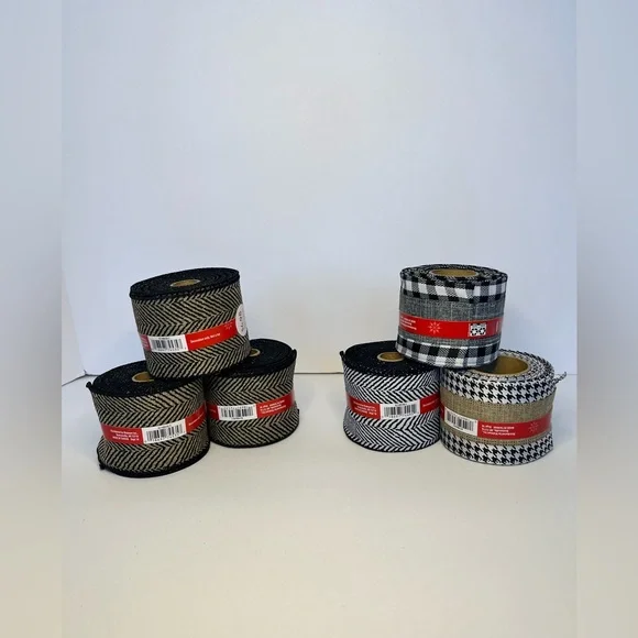 Holiday Christmas Crafter’s‎ Ribbon 25ft Lot Of 6 Contemporary Patterns Target
