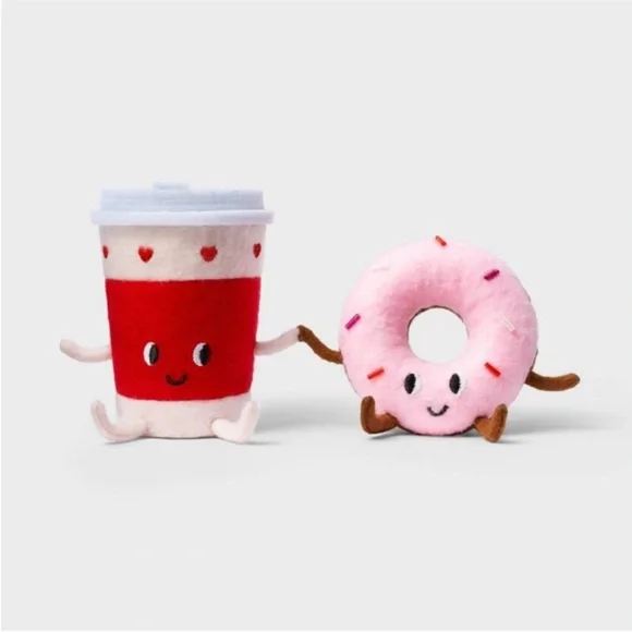 NWT Target Spritz Coffee & Donut Valentine Figurine Set