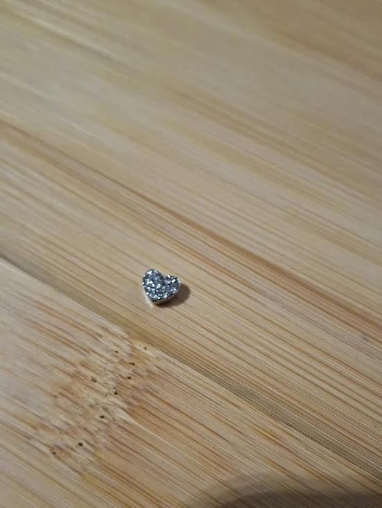 April Birthstone Crystal Heart Floating Locket Charm