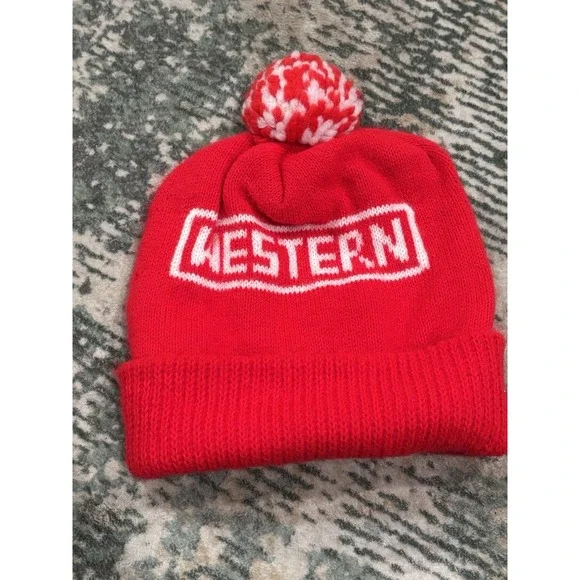WESTERN SNOWPLOWS Knit Beanie Stocking Ski Skull Winter Hat