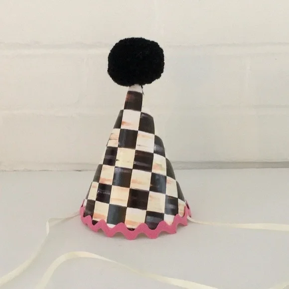 Classic Mackenzie Childs Inspired Courtly Check Party Birthday Costume Hat