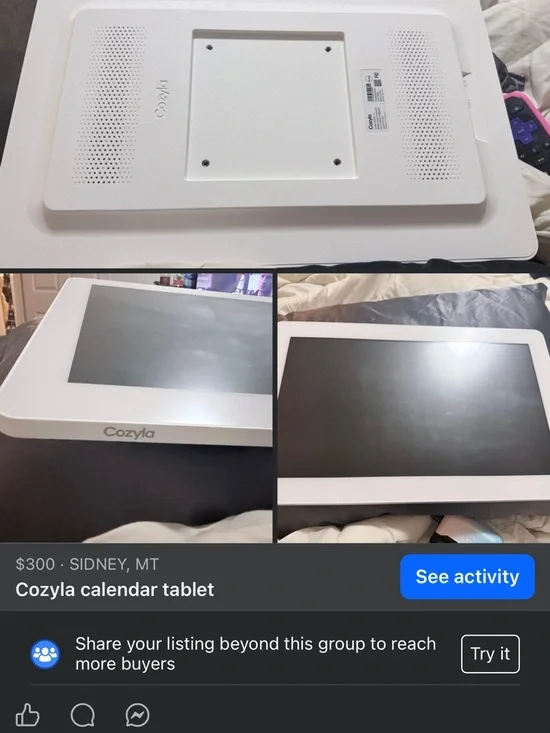 White Digital Calendar & Photo Tablet - 15