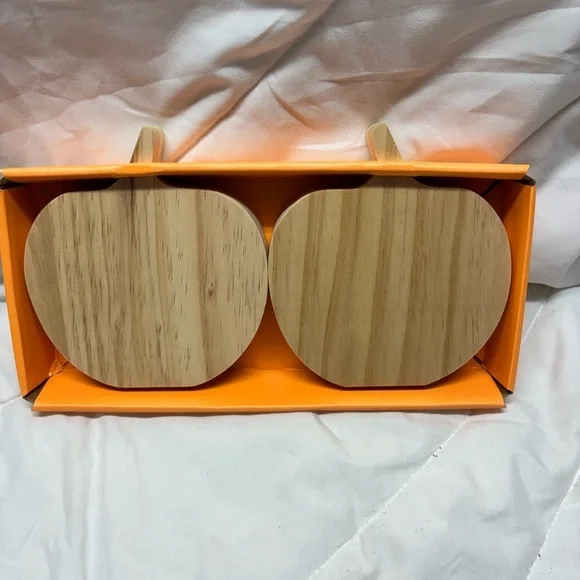 wooden pumpkins Set Of 2 unfinished Target Brands 2022 NIP