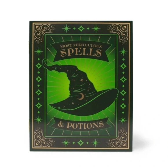 Target Bullseye Playground Halloween Green Spells & Potions Wooden Storage Book