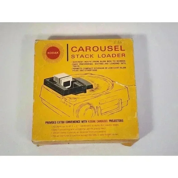 Kodak Carousel Stack Loader Model B40 Slide Tray Vintage‎ in Box w/Instructions