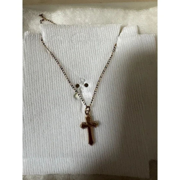 Kids 14k 1/20 Gold Filled Chain With Cross Necklace 14