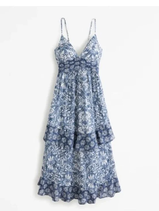 Ambercombie + Fitch Tiered Maxi Dress Sz Small