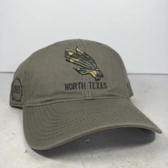 Operation Hat Trick OHT North Texas Mean Green NCAA Strap Back Hat
